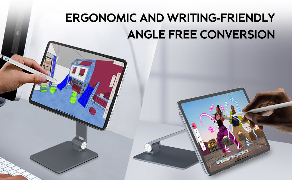 iPad-magnetic-stand-provides-ergonomic-height-and-friendly-writing-angle