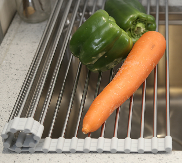 MessFree? Roll-Up Stainless Steel Sink Rack