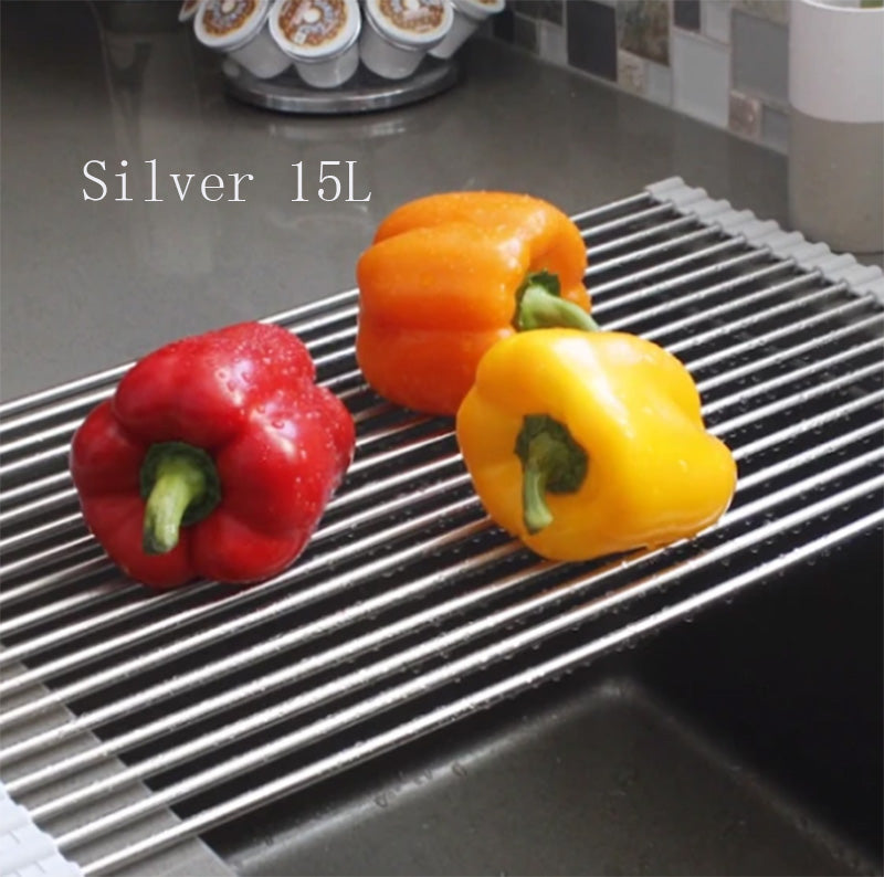 MessFree? Roll-Up Stainless Steel Sink Rack