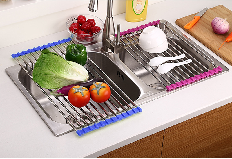 MessFree? Roll-Up Stainless Steel Sink Rack