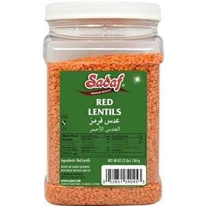 Sadaf Red Lentils Imported in Jar 3 lbs