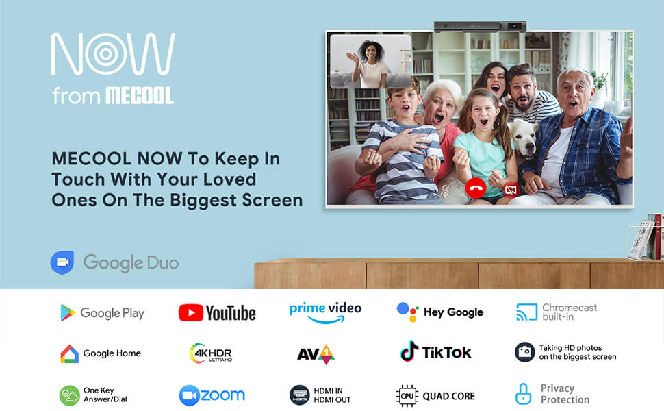 MECOOL Now KA2 Smart Camera Google Certified Video Calling With TV Box