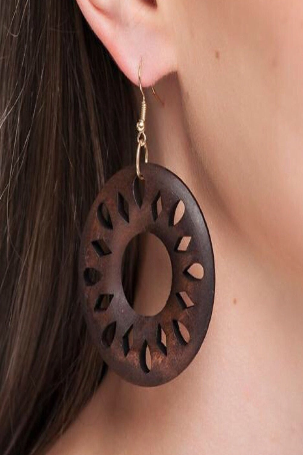 large circle wooden earrings - final sale