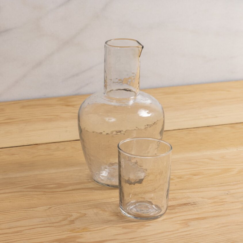 Pebble Glass Bedside Carafe