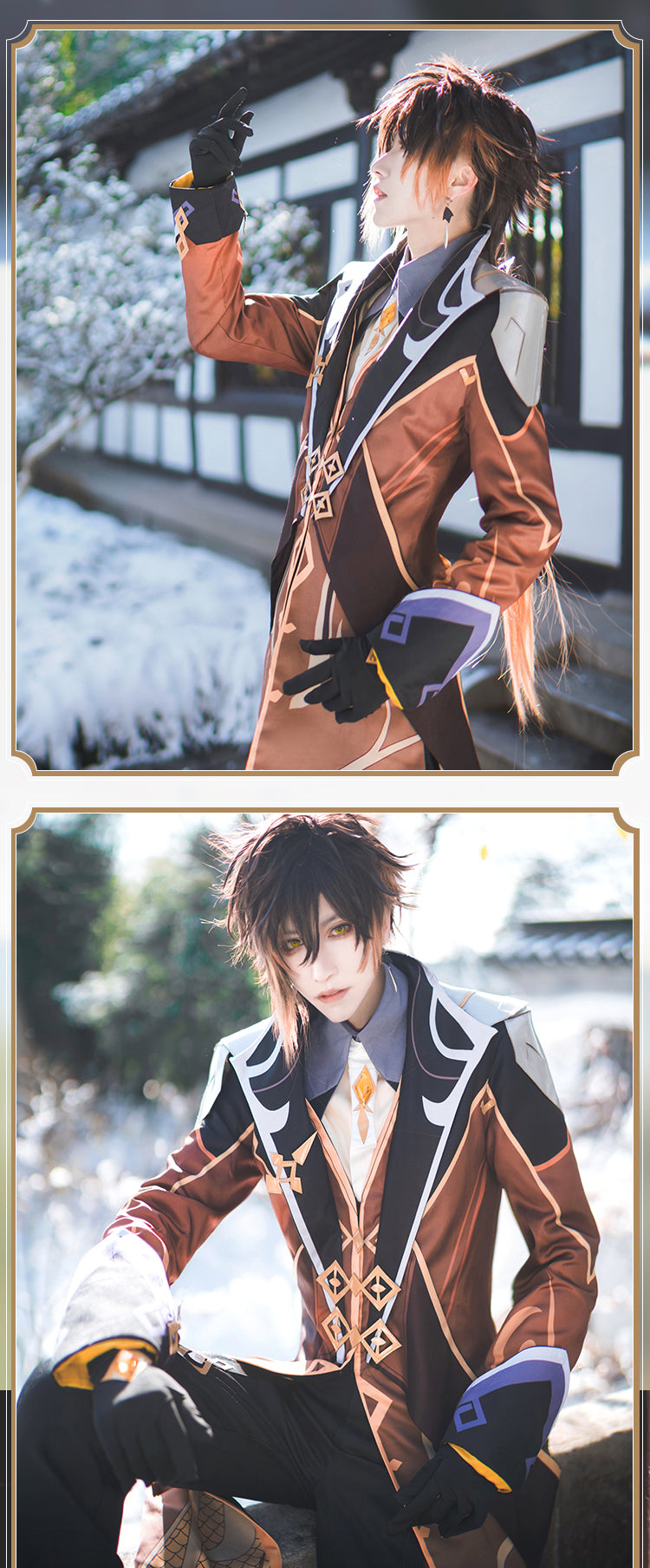 Genshin Impact Zhongli Fullset Cosplay Costumes