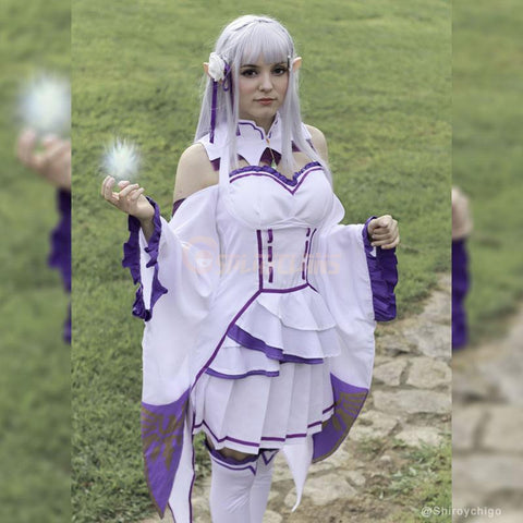 AnimeRe: Zero Starting Life in Another World Emilia Cosplay Costume