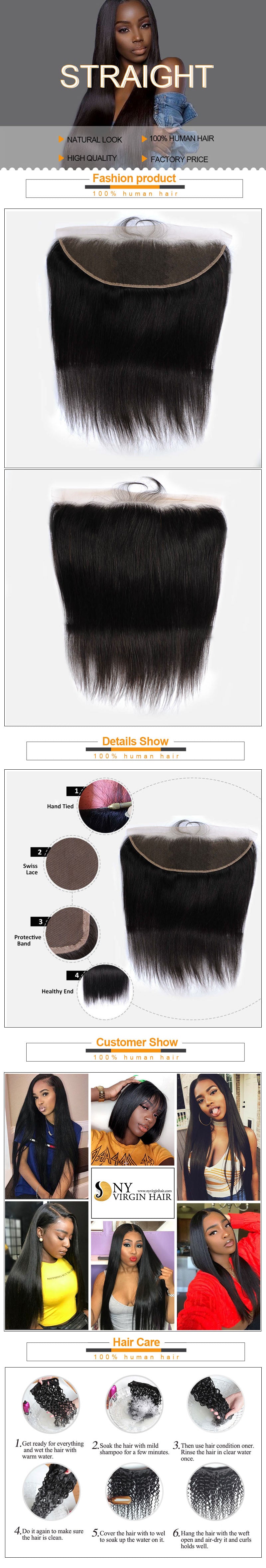NY Virgin Hair 10a Lace Frontal 13x4