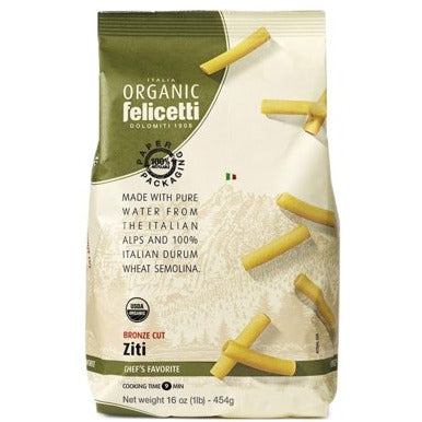 FELICETTI Organic Ziti - 454g (1lb)