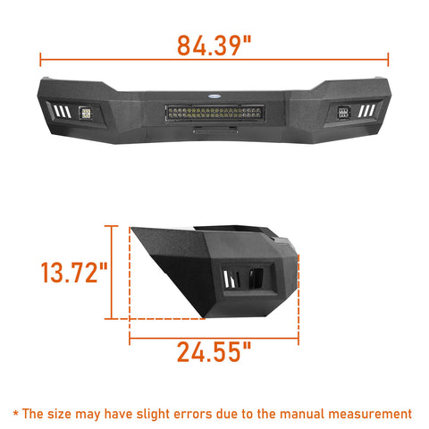 2007-2013 Toyota Tundra Reap Rear Bumper Replacement Textured Black dimension