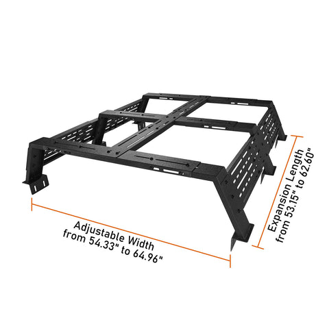 12.2" High Overland Bed Rack Fits Toyota Tacoma & Tundra - Ultralisk 4x4 DIMENSION