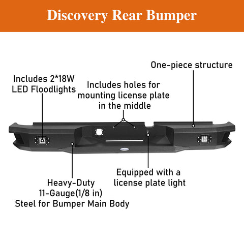 2003-2005 Dodge Ram 2500 Discovery Steel Rear Bumper Replacement explantory diagram