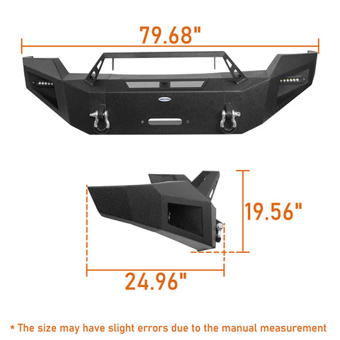 2011-2016 Ford-250 Offroad Discovery Ⅰ Front Bumper Guard Protector dimension