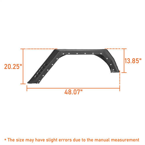 Road Trip Rear Fender Flares For 2007-2018 Jeep Wrangler JK 2-Door - Ultralisk4x4-u2105-11