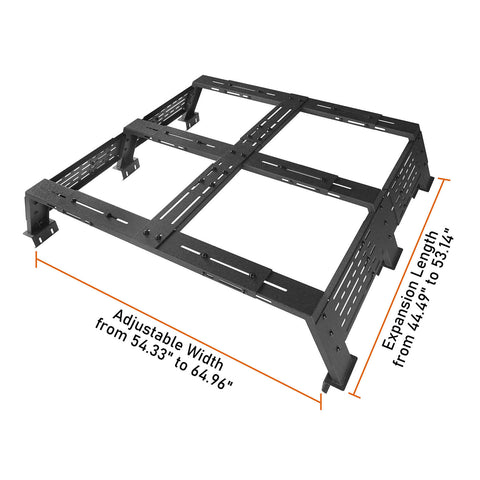 Truck 12.2" High Overland Bed Rack- ultralisk4x4 DIMENSION