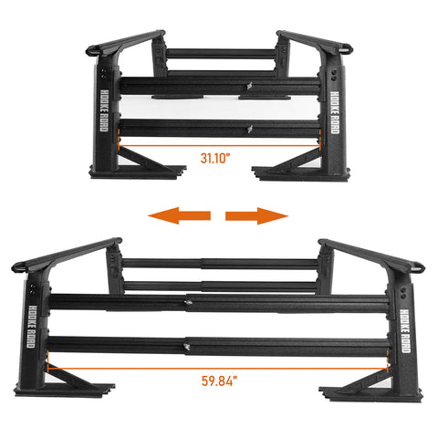 The Dimension of Aluminum Adjustable Truck Bed Rack for Toyota & Nissan Trucks 2