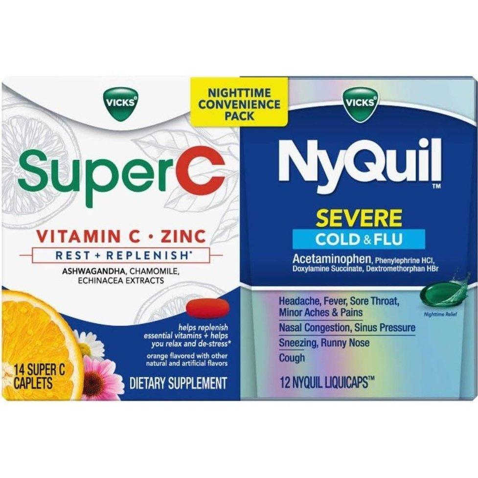 Vicks NyQuil Severe + Super C Convenience Pack