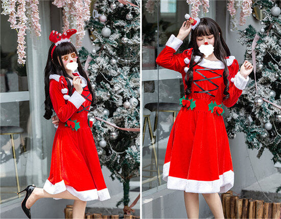 クリスマスコスプレ サンタコスプレ かわいい フリーサイズ 女性 特別なファッション