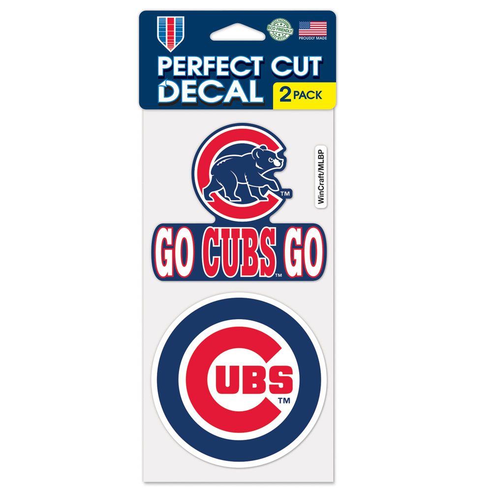 Chicago Cubs Perfect Cut Decal Set Of Two 4