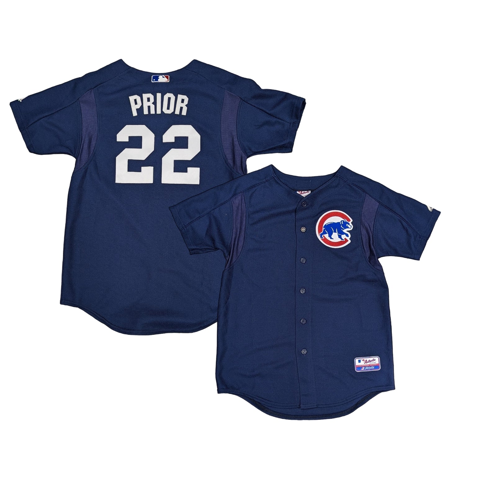 Youth Chicago Cubs Mark Prior Navy Authentic Collection Jersey