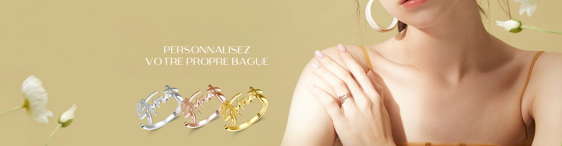 Bague Fleur Prénom Naissance - votrecollierprenomfr