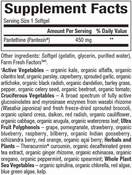 BioCoenzymated? Pantethine 450 mg
