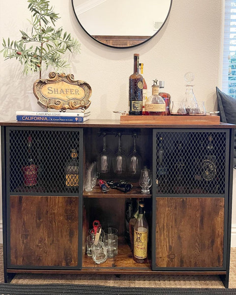 bestier wine bar cabinet coffee bar station for kitchen living room