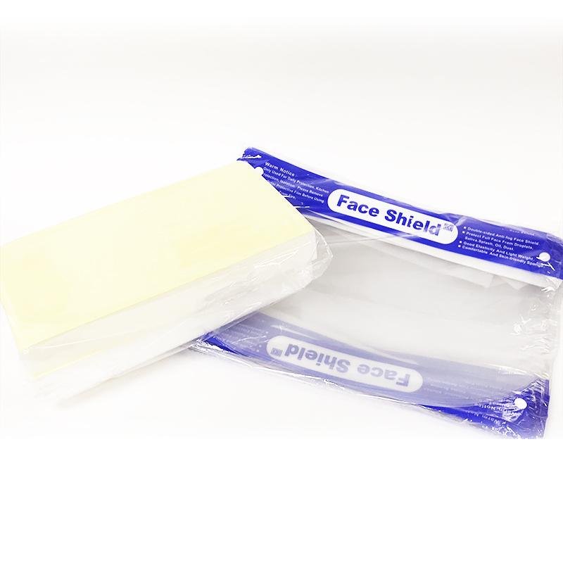 Reusable Full Length Plastic Face Shield - 10 pk