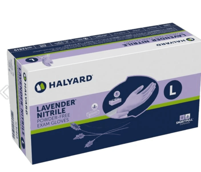 Safeskin Powder Free Lavender Nitrile Gloves (250/box)