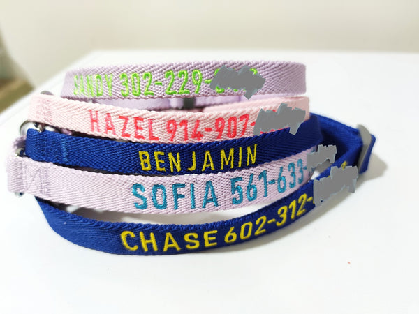Dog collar embroidered