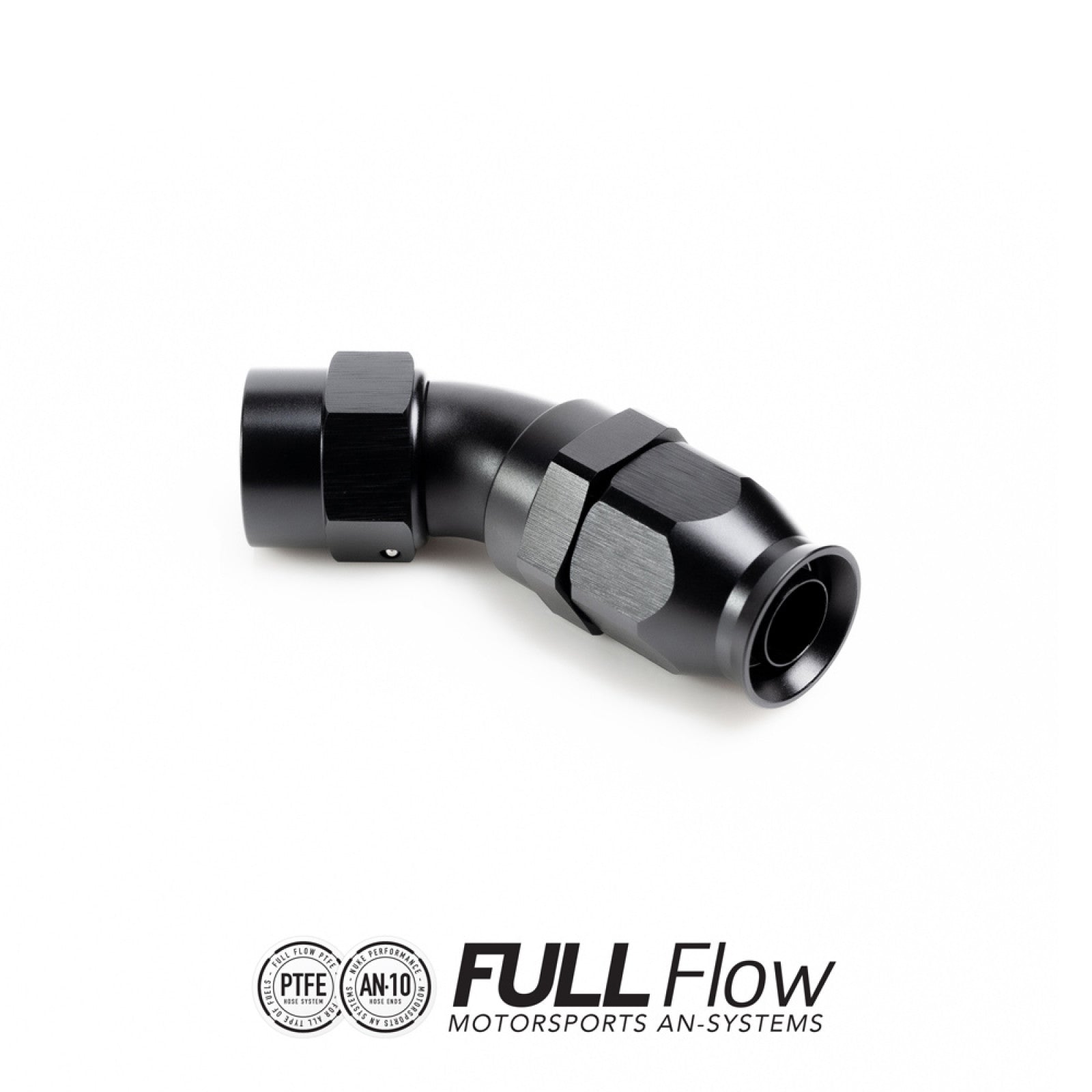  Nuke Performance Full Flow PTFE Hose End Fitting 45 Degree AN-10 