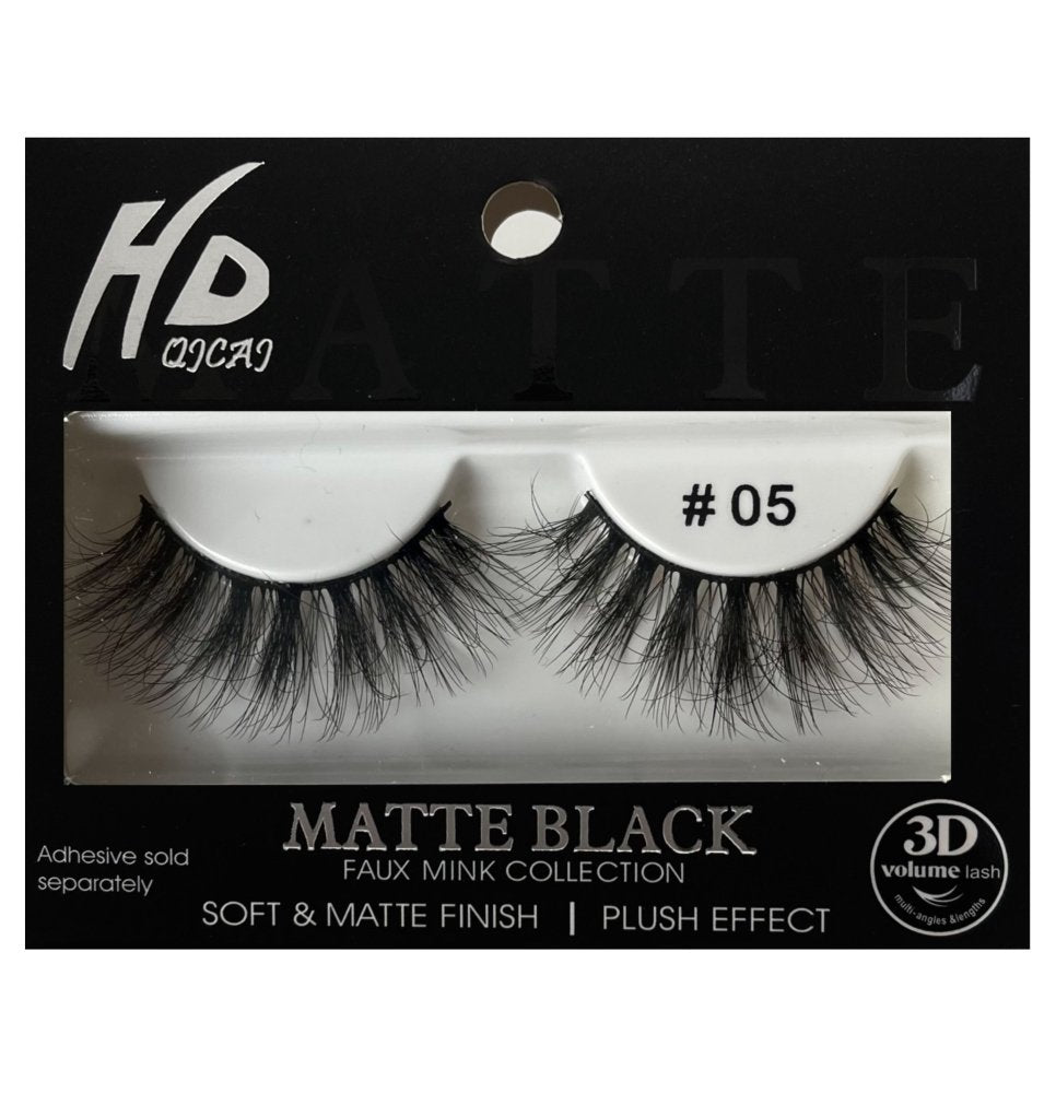 #05 HD Matte Black 3D Faux Mink Lashes