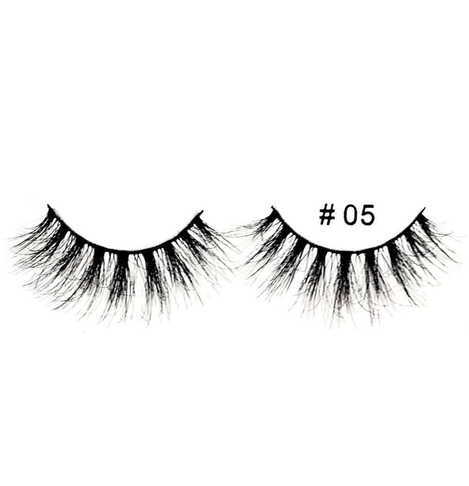 #05 HD Matte Black 3D Faux Mink Lashes