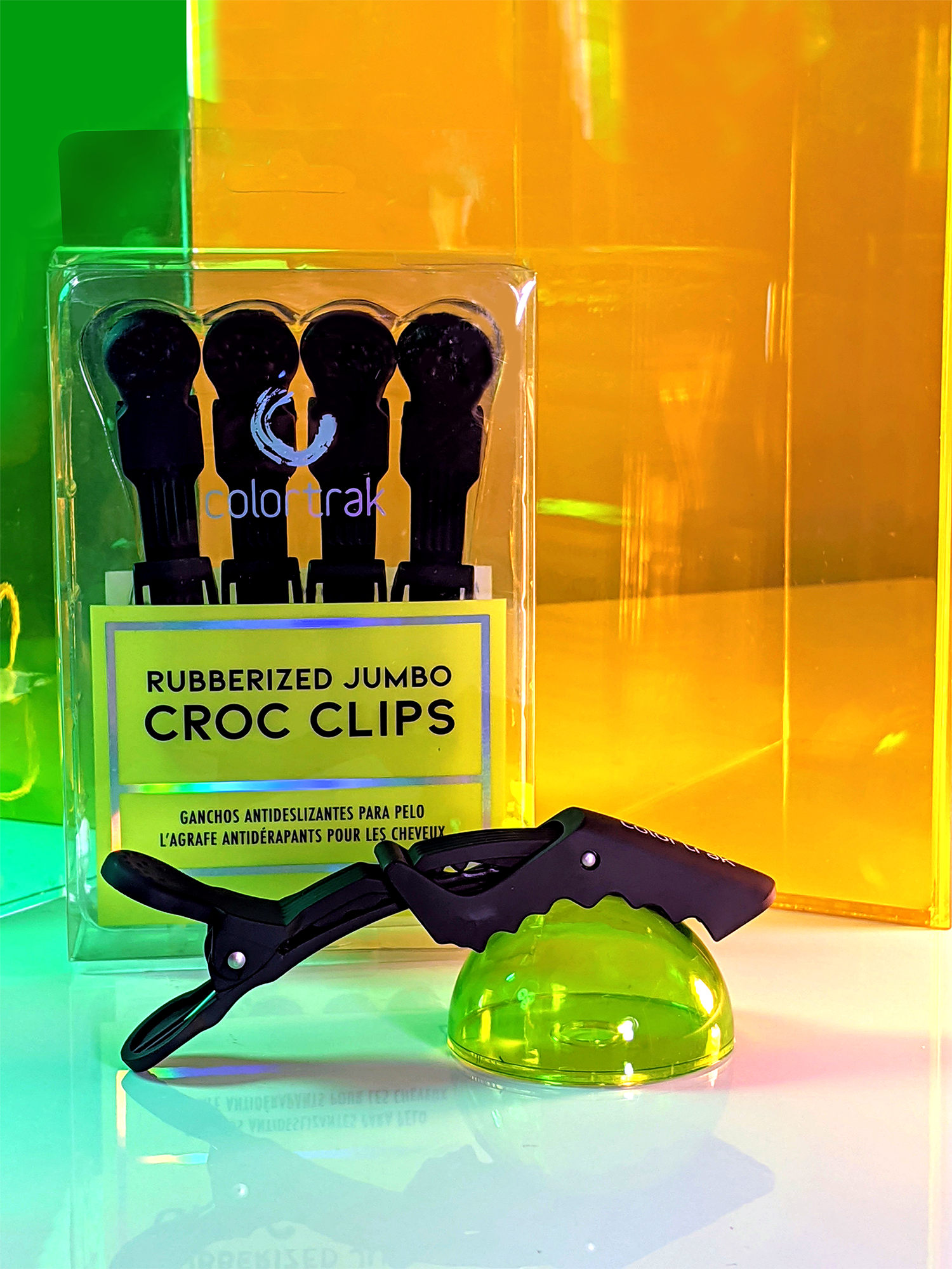 COLORTRAK 4PK RUBBERIZED JUMBO CROC CLIPS