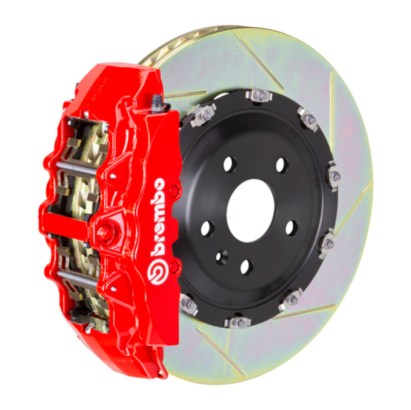 Brembo 06-13 Corvette Z06 Excl CC Brakes Fr GT BBK 6Pist Cast 365x34 2pc Rotor Slotted Type1-Red