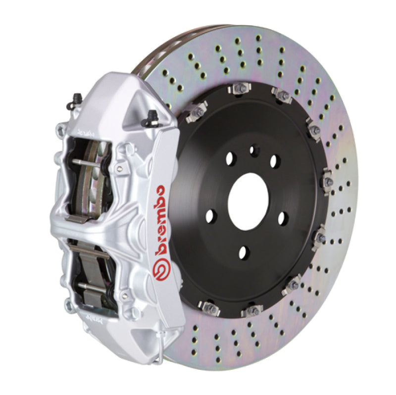 Brembo 09-15 CTS-V Front GT BBK 6 Piston Cast 405x34 2pc Rotor Drilled-Silver