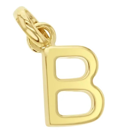 9KY GOLD Alphabet Initial Charm