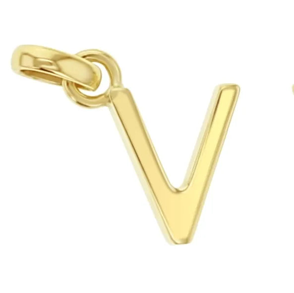 9KY GOLD Alphabet Initial Charm