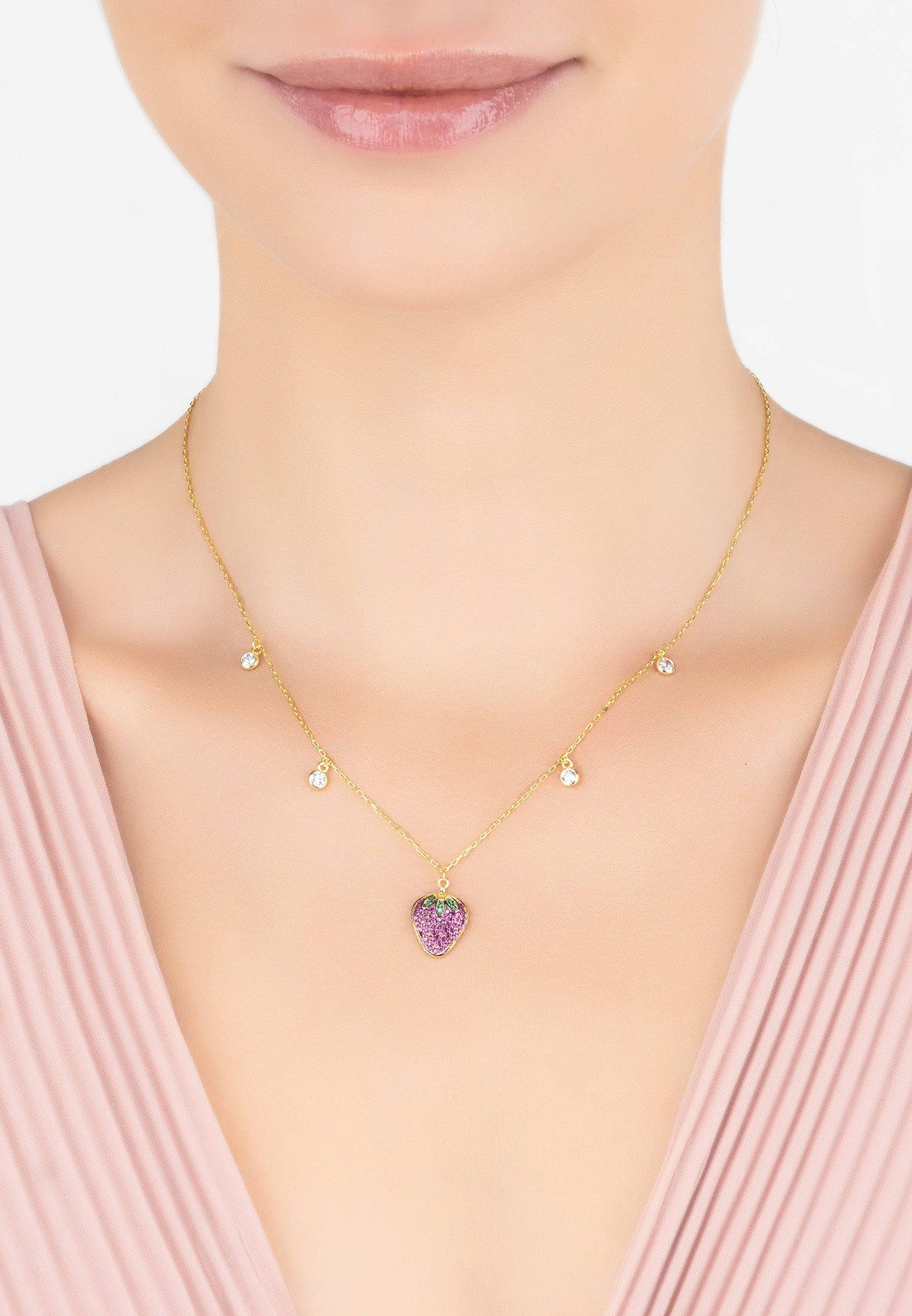 Strawberry Fields Choker Necklace Gold