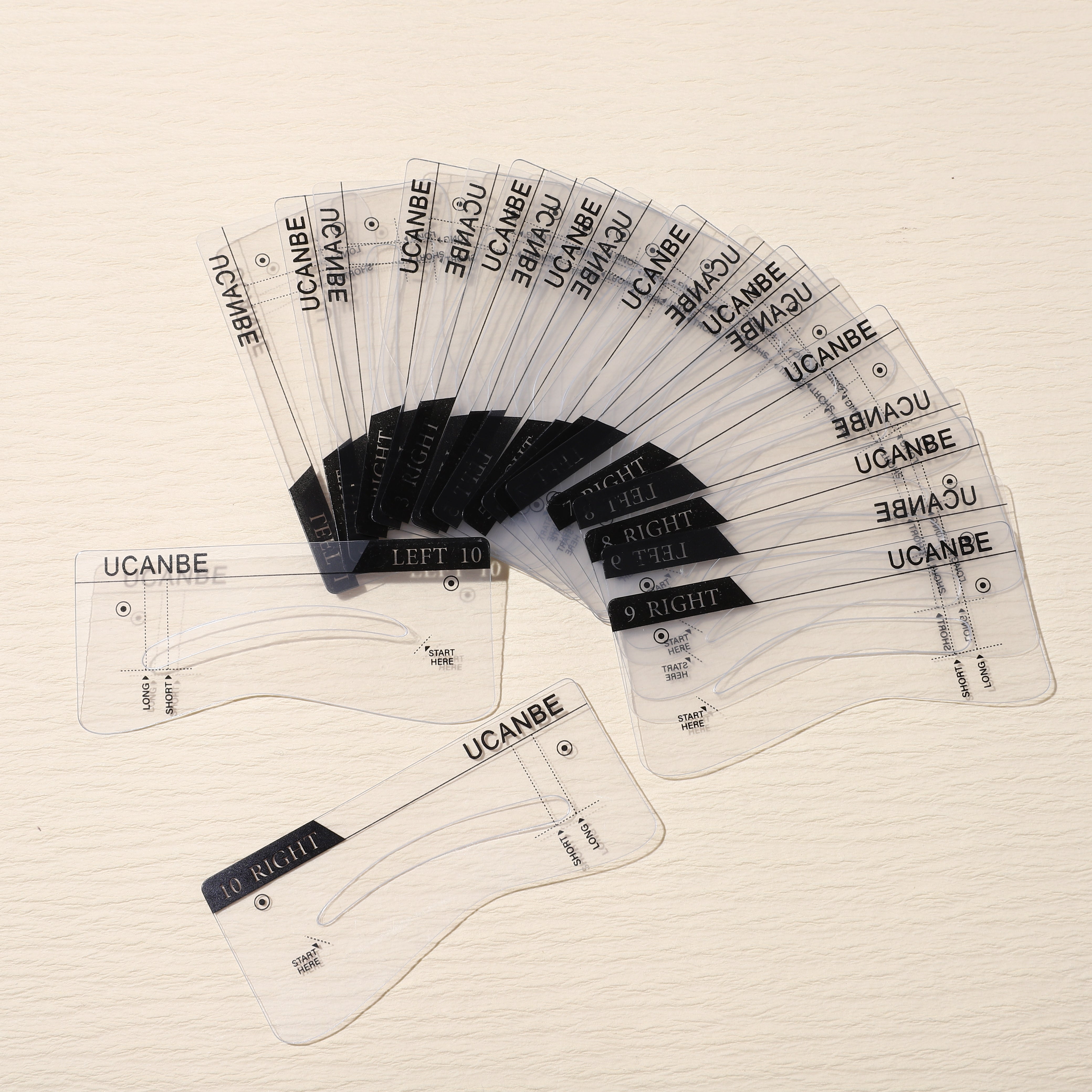 Eyebrow stamp stencil kit