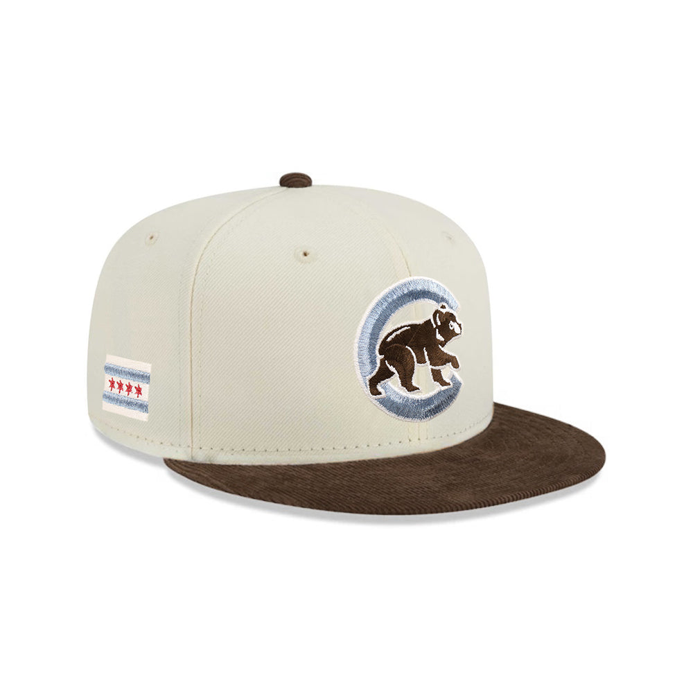 Chicago Cubs Chrome Walnut Corduroy 2 Tone Chicago Flag SP 59Fifty Fitted