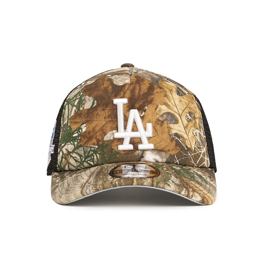 Los Angeles Dodgers Real Tree 50th Anniversary SP 9Forty A-Frame Foam Trucker Snapback