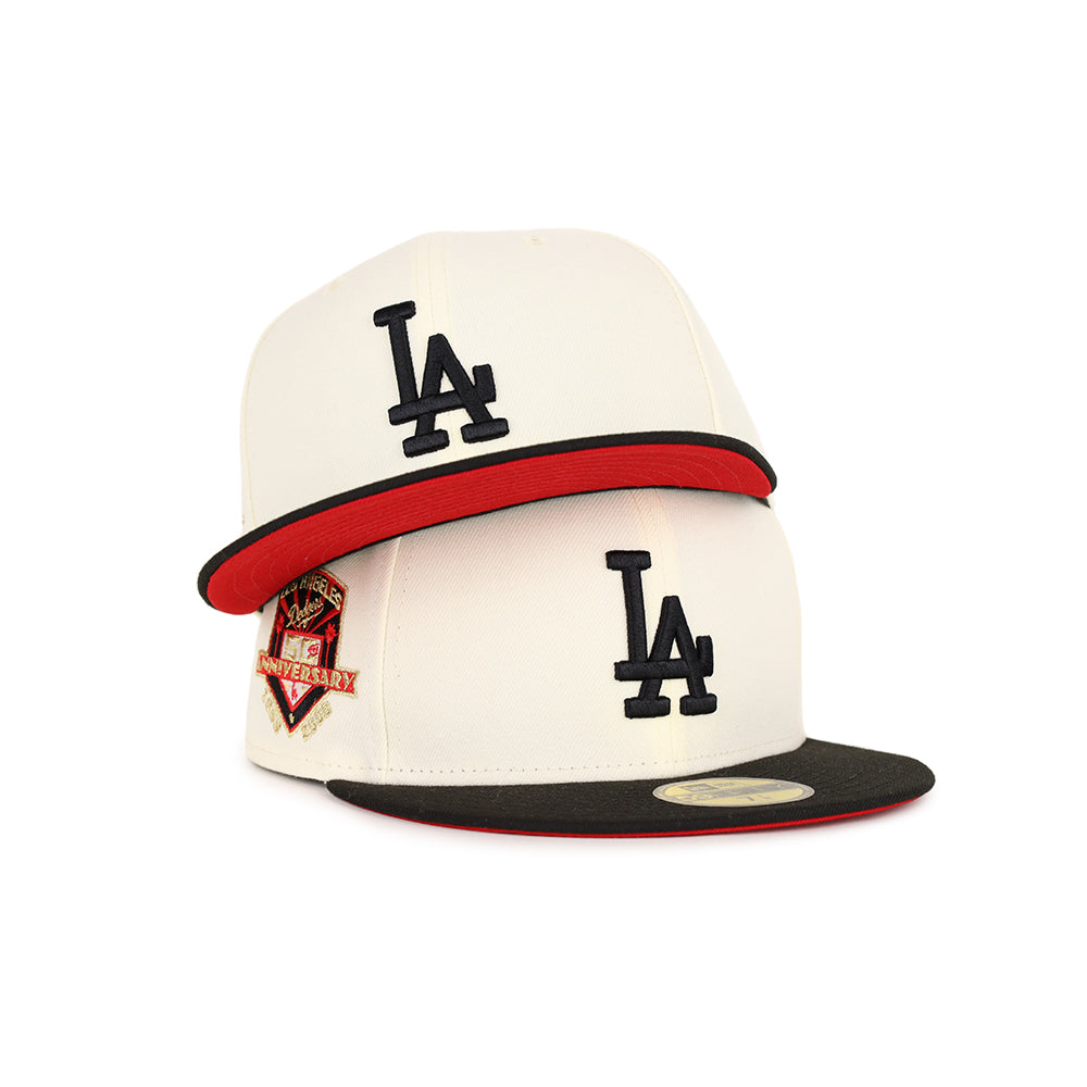 Los Angeles Dodgers Chrome Black 2 Tone 50th Anniversary SP 59Fifty Fitted