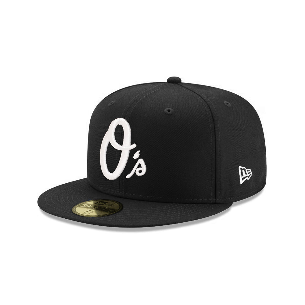 Baltimore Orioles Black on White 59Fifty Fitted