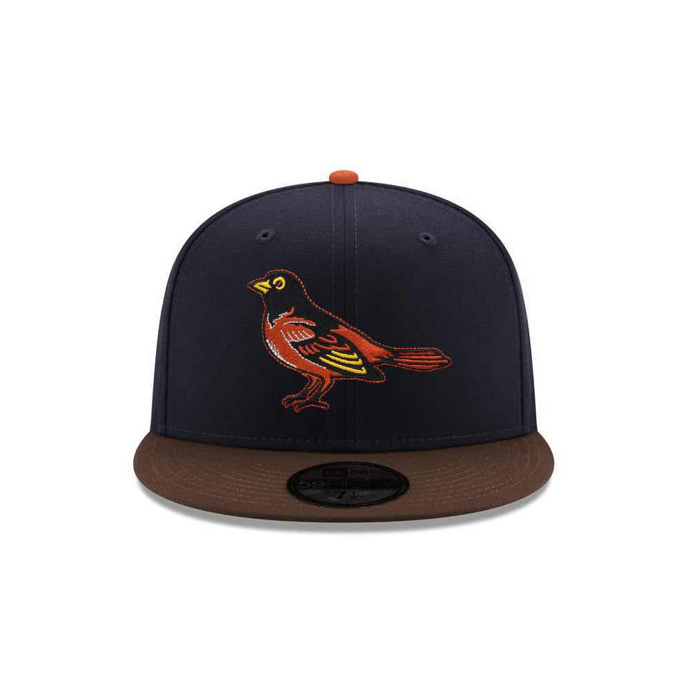 Baltimore Orioles Navy Walnut 2 Tone 50th Anniversary SP 59Fifty Fitted