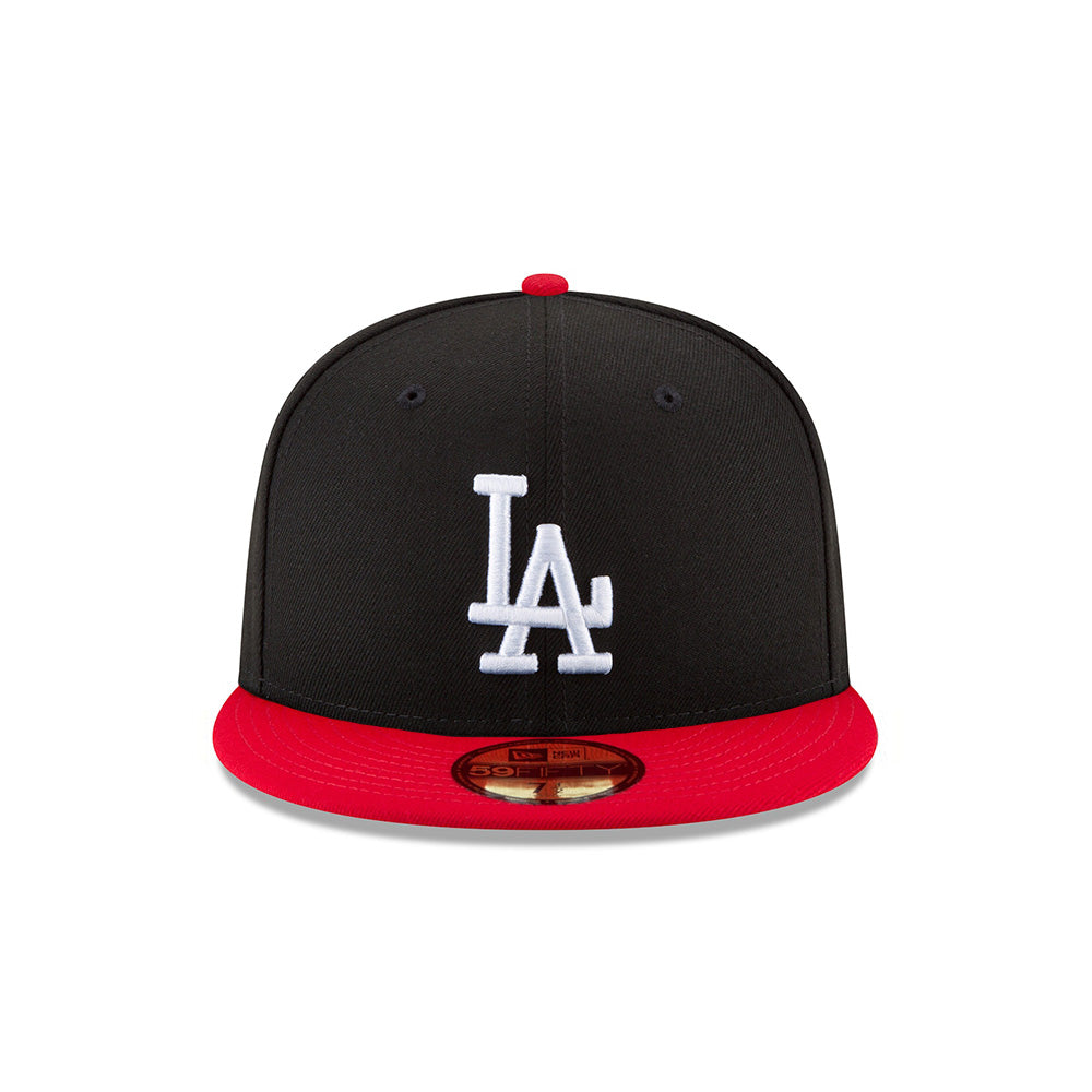 Los Angeles Dodgers Black on Red 2 Tone 59Fifty Fitted