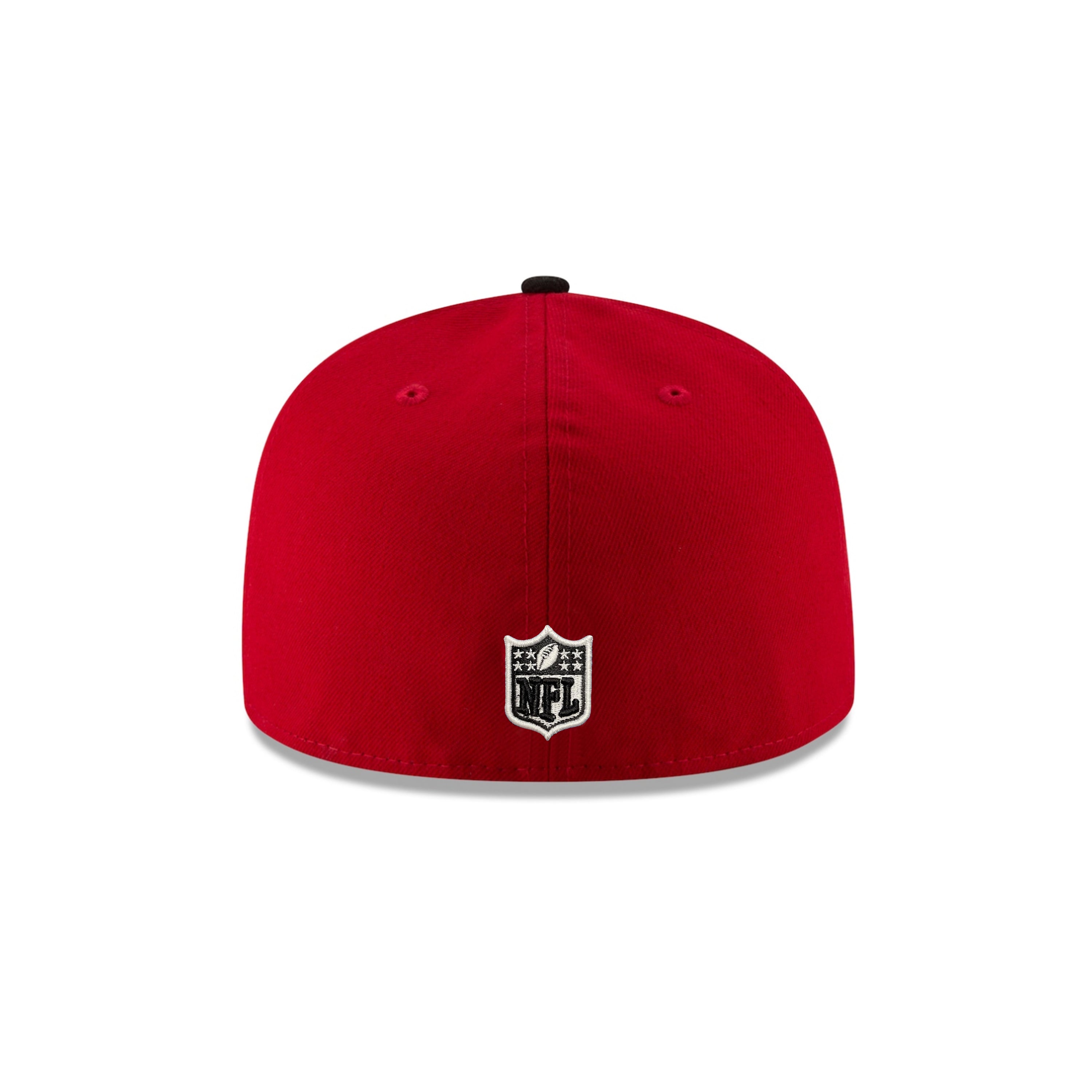 Las Vegas Raiders Scarlet Red on Black 2 Tone 59Fifty Fitted
