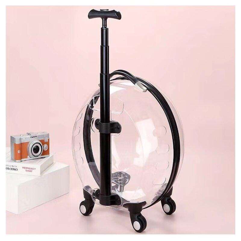 Bubble Trolley Transparent Case Traveling Handbag Carrier