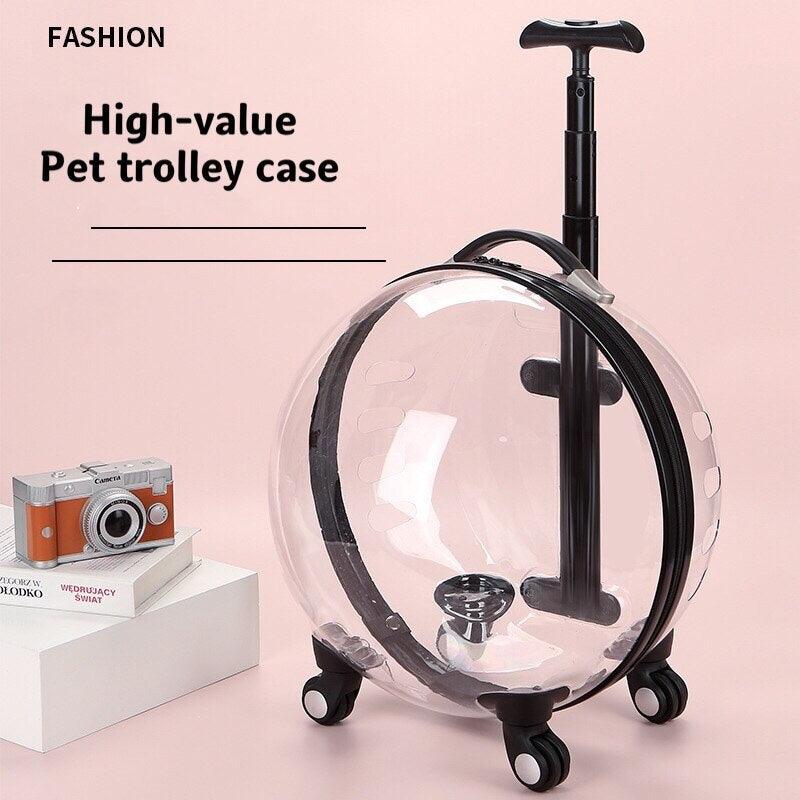 Bubble Trolley Transparent Case Traveling Handbag Carrier