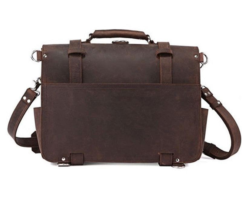 Vintage Crazy Horse Genuine Leather Business Briefcase Bag