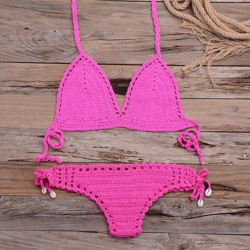 Handmade Crochet Push-Up Bikini Set